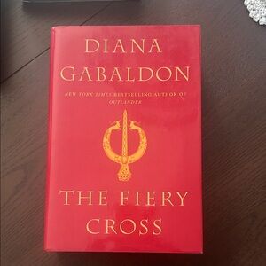 Diana Gabaldon "The Fiery Cross" Hardcover - Red with Gold Lettering